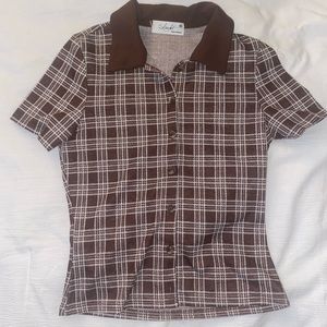 Brown Button Down Shirt